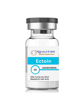 Ectoin vial offering moisturizing and UV protection properties, derived from microbial extracts for skincare.
