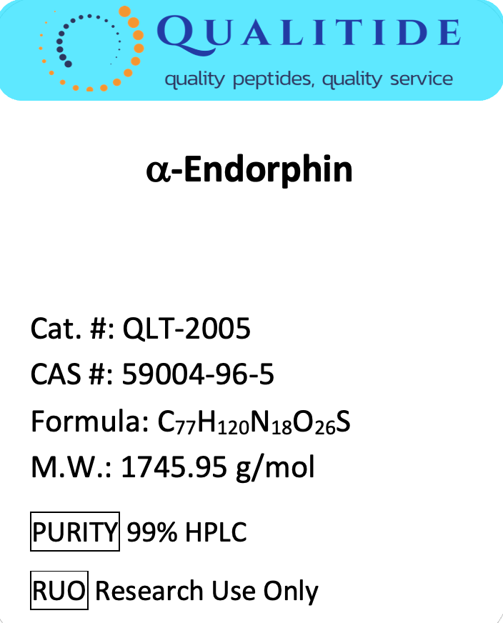 α-Endorphin, endogenous opioid peptide as pain modulator